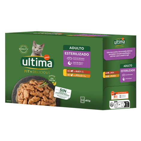 Ultima Cat Fit & Delicious 12 x 85 g - kuřecí & hovězí Affinity Ultima