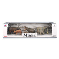Sada Model Svět zvířat  buvoli, hroši a sloni, máma + mládě