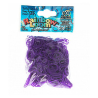 Rainbow Loom originální gumičky pro děti transparentní 600 kusů 20004 tmavě fialové