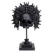 KARE Design Dekorace Lebka s korunou - černá, 49cm