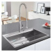 Grohe 31584SD1 - Dřez K800 s automatickým odtokem, 85x51 cm, kartáčovaná nerez