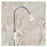 Markslöjd LED nástěnné světlo Tulip, kabel a zástrčka, bílá