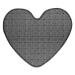 Vopi koberce Kusový koberec Udinese šedý srdce - 100x120 srdce cm