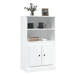 vidaXL Skříň highboard lesklá bílá 60 x 35,5 x 103,5 kompozitní dřevo