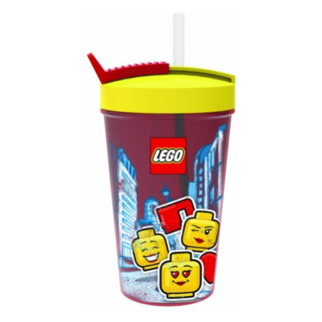 LEGO ICONIC Girl kelímek s brčkem - žlutá/červená SmartLife