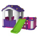 mamido  Dětský zahradní domeček se skluzavkou fialový