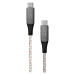 FIXED svítící nabíjecí kabel USB-C/USB-C (PD), 1,2 m, 60W, duhový