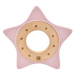 KIKKABOO - Kousátko silikon a dřevo Star Pink