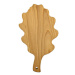 Prkénko kuchyňské tvar dubový list dřevo přírodní 35cm