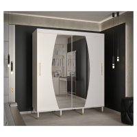 Šatní skříň Abi Calipso Ely Barva korpusu: Bílá, Rozměry: 180 cm, Dveře: Ely - bílá + zrcadlo