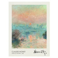 Obrazová reprodukce Sunset on the Seine at Lavacourt (1880), Claude Monet, 30 × 40 cm