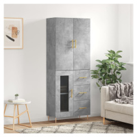 vidaXL Skříň highboard betonově šedá 69,5x34x180 cm kompozitní dřevo