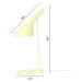 Louis Poulsen Designová stolní lampa Louis Poulsen AJ Mini žlutá
