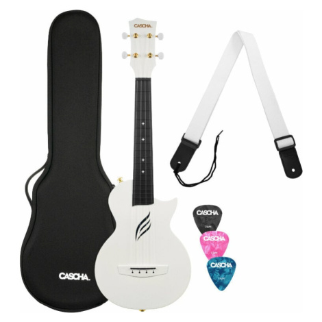 Cascha Carbon Fibre Set White Koncertní ukulele