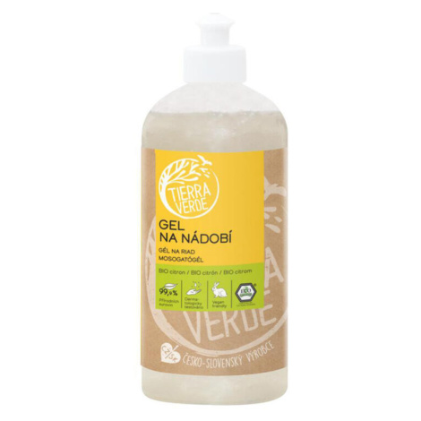 Tierra Verde Gel na nádobí s BIO citronovou silicí 500 ml