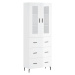 vidaXL Skříň highboard lesklá bílá 69,5 x 34 x 180 cm kompozitní dřevo