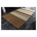 Estila Etno hnědý koberec Grostall ve tvaru obdélníku s krátkým vlasem se slonovinovými pásy 160