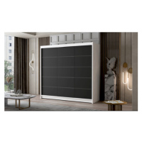 Velká šatní skříň PALERMO VII 200 cm Bílá/Černá