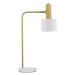 NOVA LUCE stolní lampa PAZ zlatý kov bílé kovové stínidlo bílá základna E27 1x12W 230V IP20 bez 