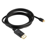 Akasa kabel Mini DisplayPort - DisplayPort, M/M, 8K@60Hz, 2m, černá