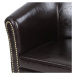 Miadomodo 86958 Křeslo s taburetem chesterfield, hnědé