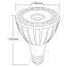 LED žárovka E27 PAR30 PW20 stmívatelná