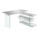 Estila Moderní pracovní stůl Forma Moderna se skleněnými nožičkami 140cm