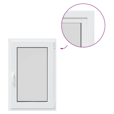 vidaXL Sklepní okno "RISOR" 60x90 cm Sklopné&Otočné DIN pravé Bílé