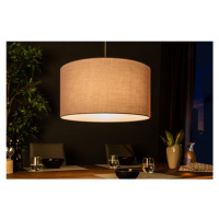 Estila Designová kulatá závěsná lampa Cherire 50cm šedá