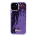 Guess hard silikonový obal iPhone 15 6.1" Purple Sequin Script Metal