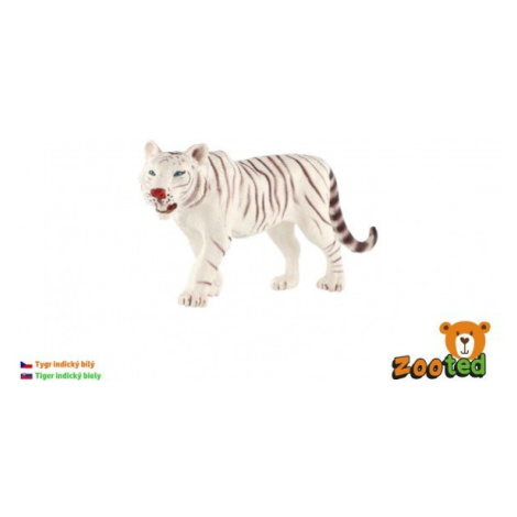 Tygr indický bílý zooted plast 14cm v sáčku Teddies