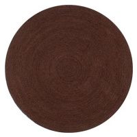 Ručně vyrobený koberec z juty kulatý 90 cm hnědý