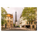 Fotografie Street in Paris with Eiffel Tower, France, Alexander Spatari, 40 × 26.7 cm