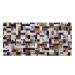 Hnědo-béžový kožený koberec 80x150 cm CESME, 74385
