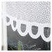 Dekorační oblouková krátká záclona na žabky ERYKA 160 bílá 160x120 cm MyBestHome