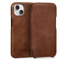 Pouzdro kožené na iPhone 13 Obal book slim case premium hnědé Movear