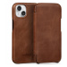 Pouzdro kožené na iPhone 13 Obal book slim case premium hnědé Movear