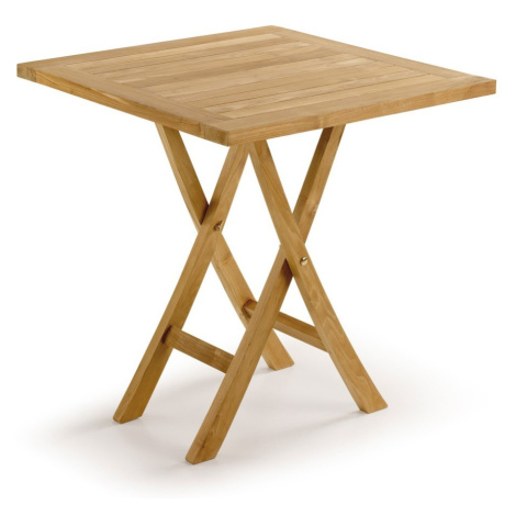 Estila Stylový zahradní stolek čtvercový z teakového dřeva Jardin