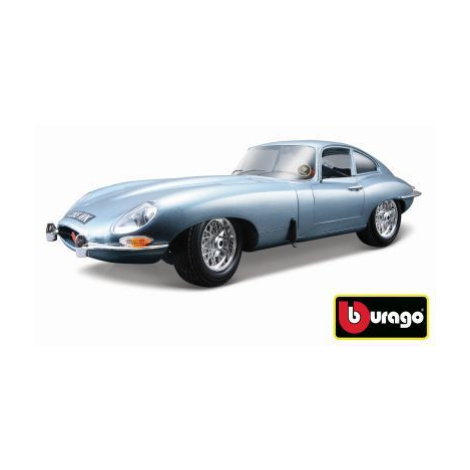 Bburago 1:18 Jaguar E Coupe Metalic Silver Blue