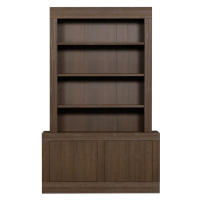 Hnědá knihovna z borovicového dřeva 146x230 cm Yumi – BePureHome