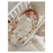 Baby Nellys Bambusová dětská pletená deka, vzor pletený cop, 80 x100 cm, smetanová
