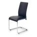 Jídelní židle Emilio (eko kůže černá,ocel) - II. jakost