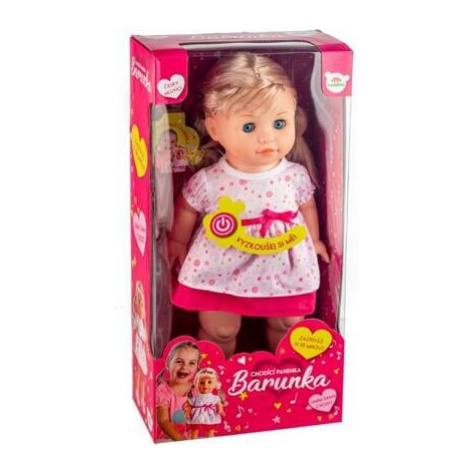Teddies Barunka chodící a zpívající plast 42 cm na baterie se zvukem 21x44x11 cm