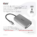 Club3D adaptér USB-C 3.2 Gen1 - DVI-D (Dual Link), M/F, aktivní, HDCP OFF, 24.5cm, stříbrná - CA