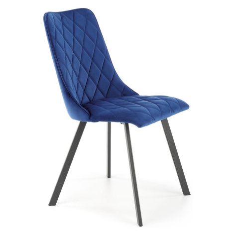 Židle K450 látka velvet/kov tmavě modrá BAUMAX