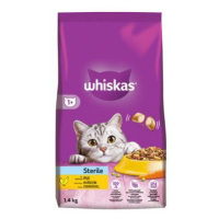 Whiskas Dry Sterile s kuřecím 1,4kg