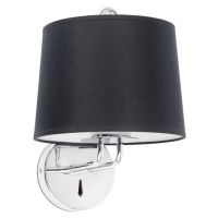 FARO MONTREAL nástěnná lampa, chrom/černá