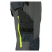 CXS NAOS pracovní kalhoty do pasu šedá černá žluté doplňky