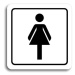 Accept Piktogram "WC ženy" (80 × 80 mm) (bílá tabulka - černý tisk)