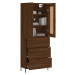 vidaXL Skříň highboard hnědý dub 69,5 x 34 x 180 cm kompozitní dřevo